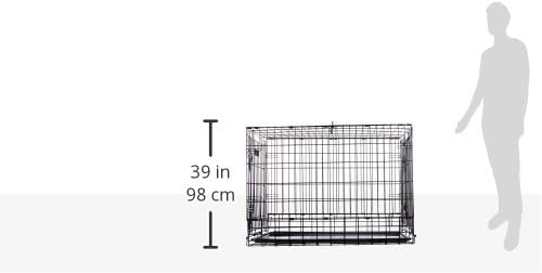 MidWest Homes for Pets Solutions Series Side-by-Side SUV Dog Crate, Double Door Folding Metal Cage Designed to Fit in SUVs & Vans, for Dogs up to 70 Lbs