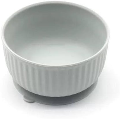 Cat Bowls with Suction Cup 13 Oz — Elevated Silicone Pet Dish with Non-Slip Bottom for Dry Food, Wet Food and Water (Soft Grey)