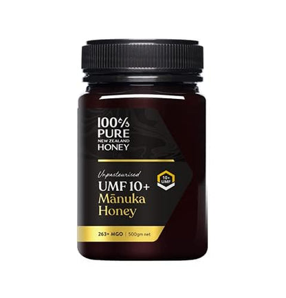 Manuka Honey UMF 10+ (MGO 261+) 100% Pure New Zealand - Certified, Raw, 17.6 Oz (500g)