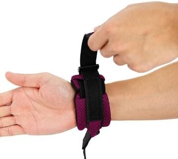 Gooby Soft Mesh Wrist Band Surfer Leash - Purple, 6 FT - Comfortable Hands Free Leash with Elastic Band for Small, Medium and Large Dogs