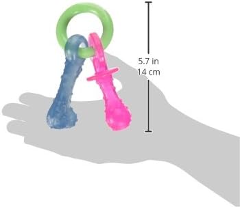 Nylabone Puppy Pacifier Chew Toy, Teething Toys for Puppies, Bacon Flavor, Small - Up to 25 lbs, 1 Count