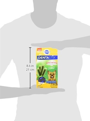 Pedigree Dentastix Dental Chews for Dogs, Small and Toy Breed Dog Treats, Fresh Flavor, (7) 21ct Bags (147 Treats Total)