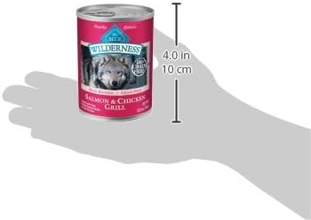 Blue Buffalo Wilderness Adult Wet Dog Food,High-Protein & Grain-Free,Made with Natural Ingredients,Salmon & Chicken Grill,12.5-oz. Cans,(Pack of 24)