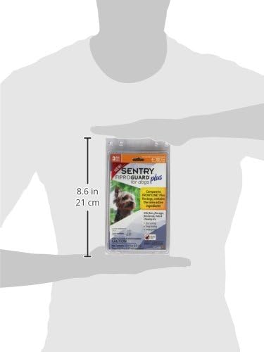 Sentry 3 Count Fiproguard Plus for Dogs Squeeze-On, 5-22-lbs (Pack of 2)