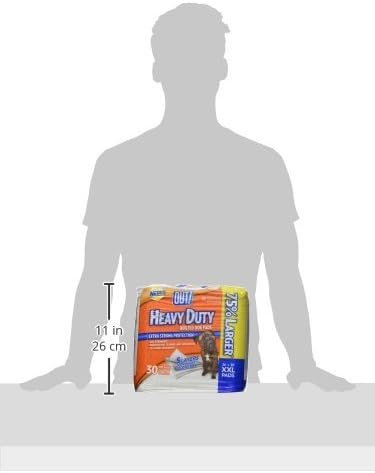 OUT! Heavy Duty XXL Dog Pads - Absorbent Pet Training and Puppy Pads - 26 x 30 in - 30 Count,White (Pack of 2)