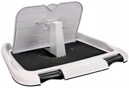 Tita-Dong Puppy Training Toilet Pad Holder with Cat Potty Fence - Dog Scheduled Urination Potty Tray for Small & Medium Dogs (Black)