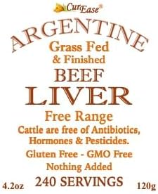 CurEase Beef Liver Powder - Argentine Grass Fed & Finished - Undefatted - 4.2 oz 240 Servings