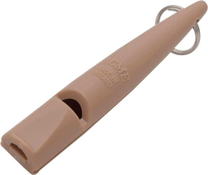 ACME 210.5 Professional Dog Training Whistle with Lanyard. BPA-Free Plastic. 90 dBA. Standardized 5700Hz Frequency for Smaller Dogs. Weatherproof. Made in The UK (Nougat Brown)
