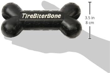 Mammoth TireBiterII Bone with Treat Station – Natural Rubber Dog Toys for Extreme Chewers – Dog Toys for Extra Long Interactive Play – Aggressive Chewer Toys for Dogs - Large 7.25
