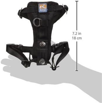 Kurgo Tru-Fit Smart Dog Walking Harness - Comfortable Fit - Adjustable Harness - Reflective Pet Wear - Quick Strap Release - Daily Walk Accessory - Includes Seat Belt Loop - Black - X-Small