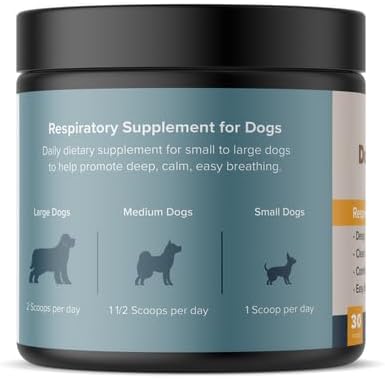 Doggie Condiments Pet Respiratory Support A Natural Dog Supplement for Optimal Dog Breathing, Clear Sinuses, Coughing, Sneezing and Congestion Relief for Dogs