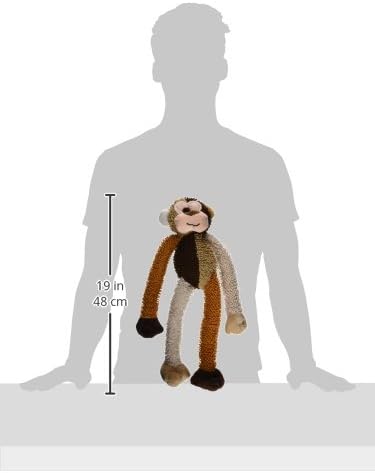 Multipet International DMP37812 Multicrew Monkey Plush Dog Toy, 17-Inch, Colors Vary, Assorted