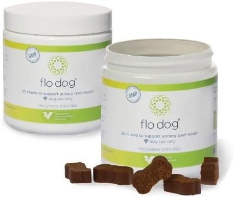 Flo Dog Cranberry Supplement for Dogs by Veterinarian Recommended Solutions - Bladder Control for Dogs - Urinary Tract Support - Cranberry Chews - Immune & Gut Support