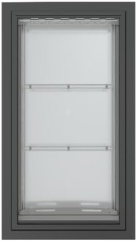 Endura Flap Pet Door for Walls in Black | Energy-Efficient Double Flap Design for Wall Installations | All-Weather Protection with All-Metal Telescoping Tunnel | Black, XXL, Double Flap