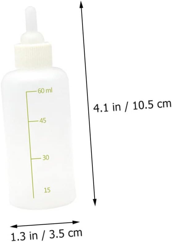 ibasenice Reusable Nursing Bottles for Cats Kitten Milk Bottle Set Puppy Milk Feeder 3 Pack