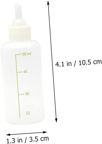 ibasenice Reusable Nursing Bottles for Cats Kitten Milk Bottle Set Puppy Milk Feeder 3 Pack