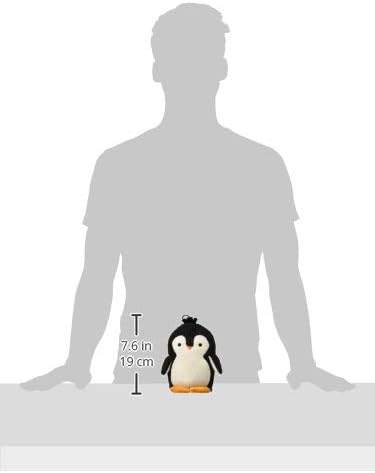 TrustyPup Strong 'N Silent Penguin Silent Squeak Plush Dog Toy, Chew Guard Technology - Black/White, Medium