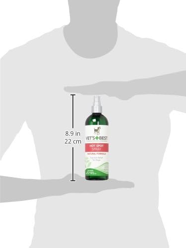 Vet's Best Dog Hot Spot Itch Relief Spray for Dogs, Dog Hot Spot Spray, Relieves Dry Skin, Rash, Scratching, and Licking, Itchy Skin & Hot Spots, anti-itch spray for dogs, Alcohol-Free, 16 oz