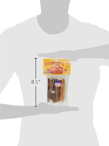 (3 Pack) Smoke House Beef Pizzle Treat for Dogs, 4-Inch - 18 Pizzle Sticks Total