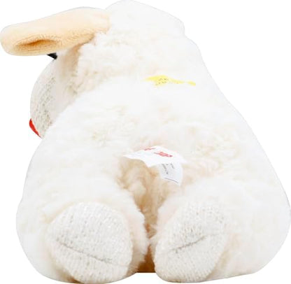 Multipet Lamb Chop Dog Plush Toy - Squeaky Toy for Small & Medium Dogs - Extra Soft Plush - Stuffed Animal for Cuddling & Playing (10",Cream,5 Squeakers),(Pack of 3)