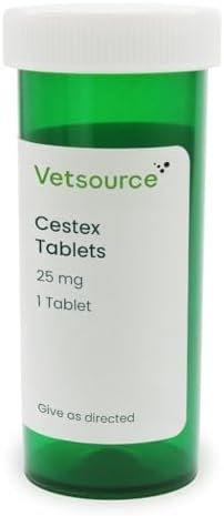 Cestex (epsiprantel) for Dogs & Cats, 25 mg (Maroon), 1 Tablet