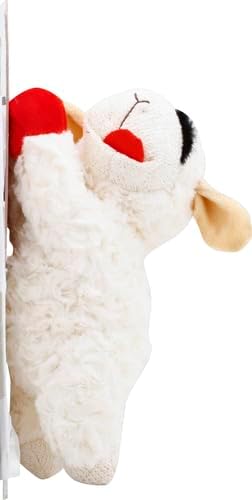 Multipet Lamb Chop Dog Plush Toy - Squeaky Toy for Small & Medium Dogs - Extra Soft Plush - Stuffed Animal for Cuddling & Playing (10",Cream,5 Squeakers),(Pack of 2)