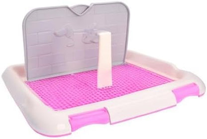 Dog Potty Toilet,Pet Indoor Potty Training Pads Holder Dog Scheduled Urination Potty Grass Pad with Tray for Small and Medium Dogs()