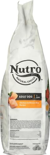 Nutro Natural Choice Dry Dog Food, Adult Dog Food Dry Chicken and Brown Rice Recipe, 5 lbs.