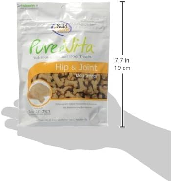 Pure Vita Hip & Joint Dog Treats with Real Chicken, 6oz (3-Pack)