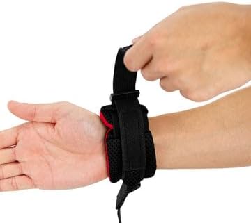 Gooby Soft Mesh Wrist Band Surfer Leash - Black, 6 FT - Comfortable Hands Free Leash with Elastic Band for Small, Medium and Large Dogs
