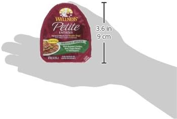 Wellness Petite Entrees Shredded Medley Small Breed Adult Wet Dog Food, Grain Free, Natural, Roasted Chicken, Beef, Green Beans, and Red Peppers, 3 oz, Pack of 12 Cups