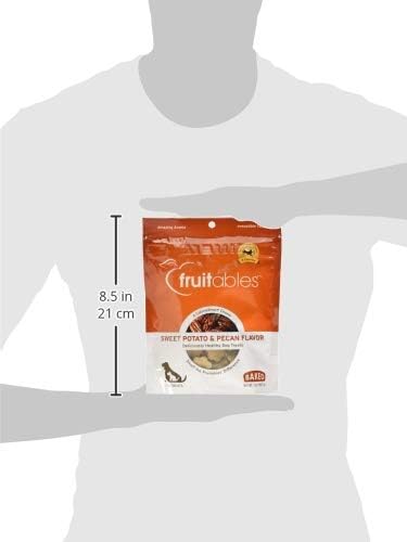 Fruitables Baked Dog Treats, Sweet Potato Snacks for Dogs, Low Calorie & Delicious, No Wheat, Corn or Soy, Healthy Puppy Training Treats, Made in the USA, Sweet Potato and Cranberry Flavor, 7oz