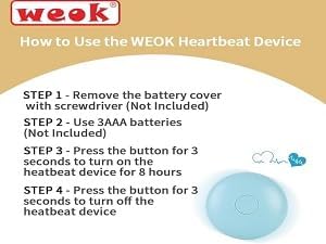 WEOK Puppy Heartbeat Toy for Separation Anxiety Relief, Heartbeat Stuffed Animal Anxiety Calming Behavioral Aid Plush Toy for Dogs Cats Pets