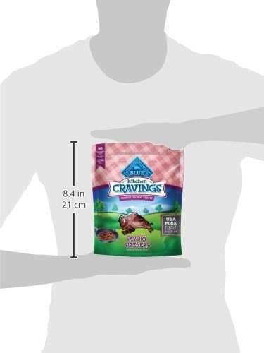 Blue Buffalo Sizzlers Natural Soft Dog Treats,Bacon-Style Soft-Moist Dog Treats with Real USA Pork,Original Flavor,6-oz Bag,(Pack of 2)