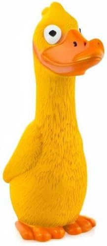 CHIWAVA 2 Pack 7.9 Inch Squeak Latex Dog Toy Yellow Duck Interactive Play for Small Medium Dogs
