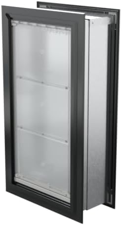 Endura Flap Pet Door for Walls in Black | Energy-Efficient Double Flap Design for Wall Installations | All-Weather Protection with All-Metal Telescoping Tunnel | Black, XXL, Double Flap