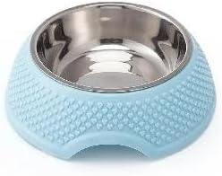 SEDLAV 1pc Stainless Steel Anti-Slip Pet Feeder Bowl - Simple Dog and Cat Food & Water Dispenser - Travel Feeding Bowls for Basic Pet Supplies Suitable for Dogs and Cats