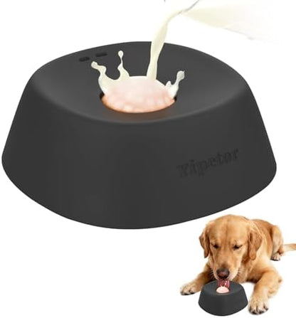 Yipetor Slow Feeder Dog Bowls for Liquid Treat, 【Entertained Ball-in】 Bone Broth Dog Lick Bowl, 3/4 Cup Yogurt Pup Lick Toy for Large Medium Small Breeds Dietary Supplement/Post-op Nutrition
