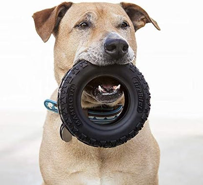 Mammoth TireBiterII – Natural Rubber Dog Toys for Extreme Chewers – Dog Toys for Extra Long Interactive Play – Aggressive Chewer Toys for Medium - Large Dogs - Large 6”