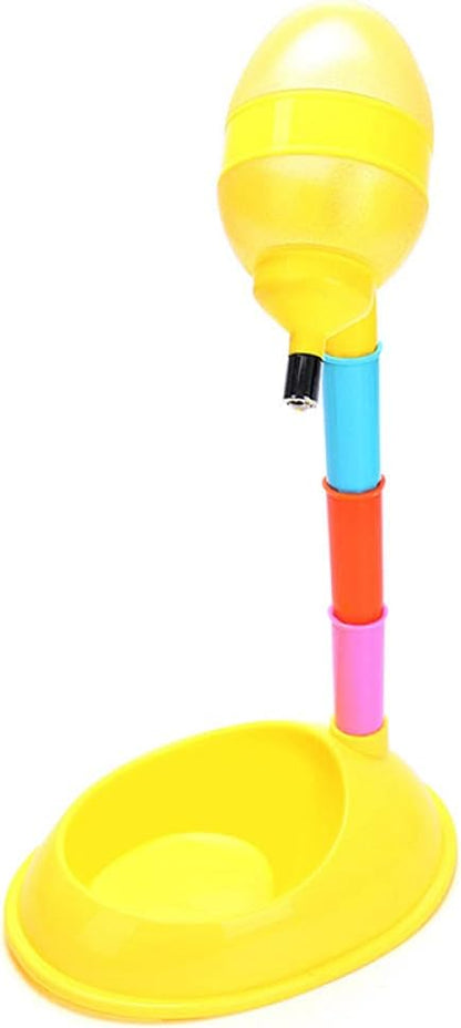 Pets Feeder Bowl Dog Dishes Pet Automatic Feeder Pet Drinker Waterer Adjustable Detachable Dog Automatic Drinkers Yellow