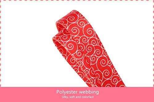 Martingale Collars for Dogs, No Pull Anti-Escape Pet Collar, Heavy Duty for Medium Dogs, Adjustable 14 Inch to 21 Inch, Red, Lucky Clouds