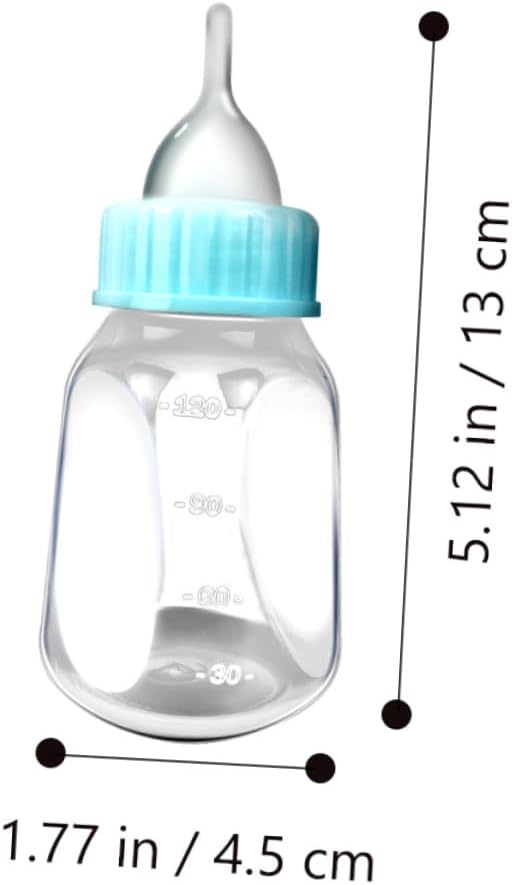 2Pcs Portable Pet Nursing Bottles for Kittens and Puppies Silicone Feeding Bottles with Regulated Flow to Prevent Overfeeding Lightweight Animal Milk Feeders in Blue