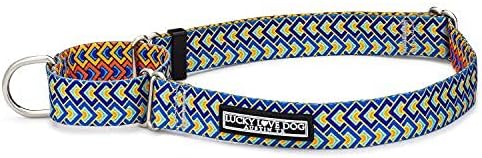 Lucky Love Dog Martingale Dog Collar - Adjustable, No-Slip, Durable, & Soft Webbing Collar for Male and Female Dogs Ideal for Training & Walking - Murphy, Medium