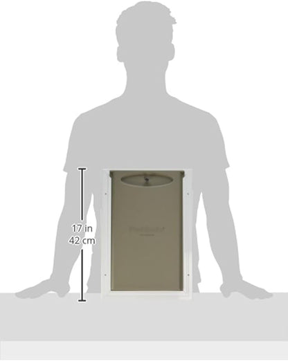 PetSafe Freedom Aluminum Pet Door for Dogs and Cats, Medium, White, Tinted Vinyl Flap