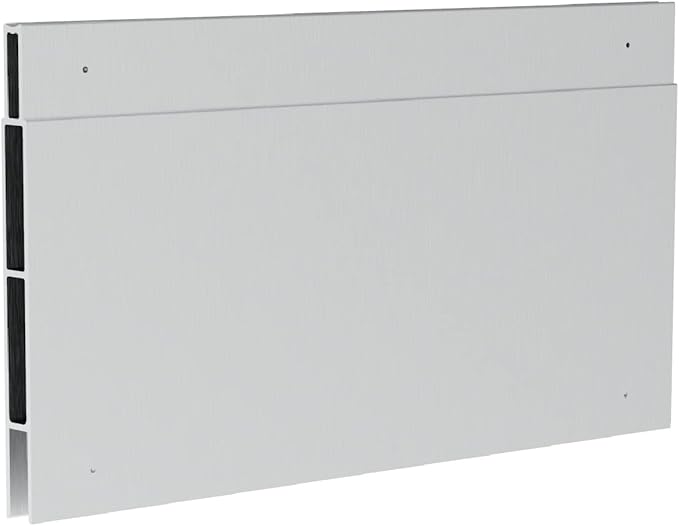 Hakuna Pets Patio Pet Door 3.9” Height Extension, Fits Screen Insert Panel for Medium Doors, Silver