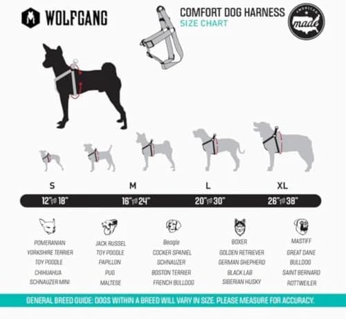 Wolfgang Heavy Duty Adjustable Dog Harness, Pull-Tested to Over 800 lbs for Walking & Training, NewMoon Print, Small