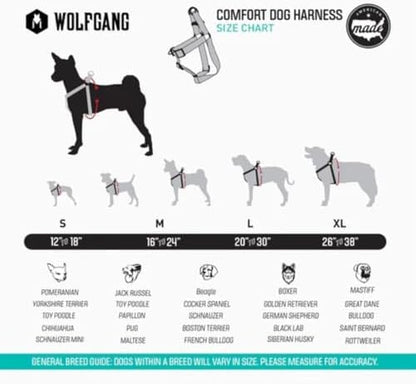 Wolfgang Heavy Duty Adjustable Dog Harness, Pull-Tested to Over 800 lbs for Walking & Training, NewMoon Print, Small