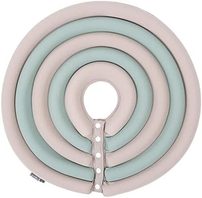 Dog Cone Collar, Inflatable Dog Neck Donut Collar Alternative After Surgery, Soft Protective Recovery Cone for Small Medium Large Dogs and Cats Puppies - Alternative Collar (Beige Green,M)