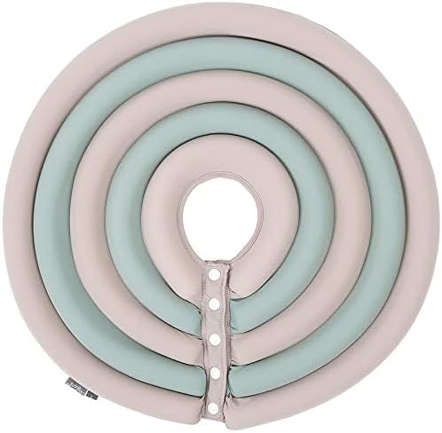 Dog Cone Collar, Inflatable Dog Neck Donut Collar Alternative After Surgery, Soft Protective Recovery Cone for Small Medium Large Dogs and Cats Puppies - Alternative Collar (Beige Green,XS)