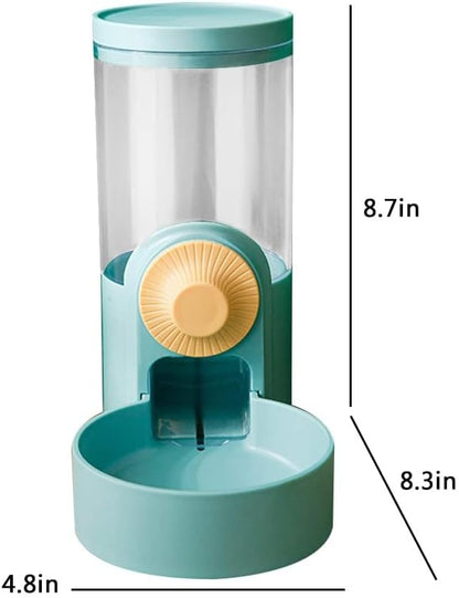 Aquarius CiCi Dog Cage Automatic Feeder Set, Food & Water Dispenser Hanging Bowls for Cage Crate Kennel (Green)